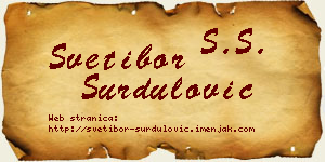 Svetibor Surdulović vizit kartica